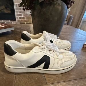 MIA White and Black Athletic Shoes
